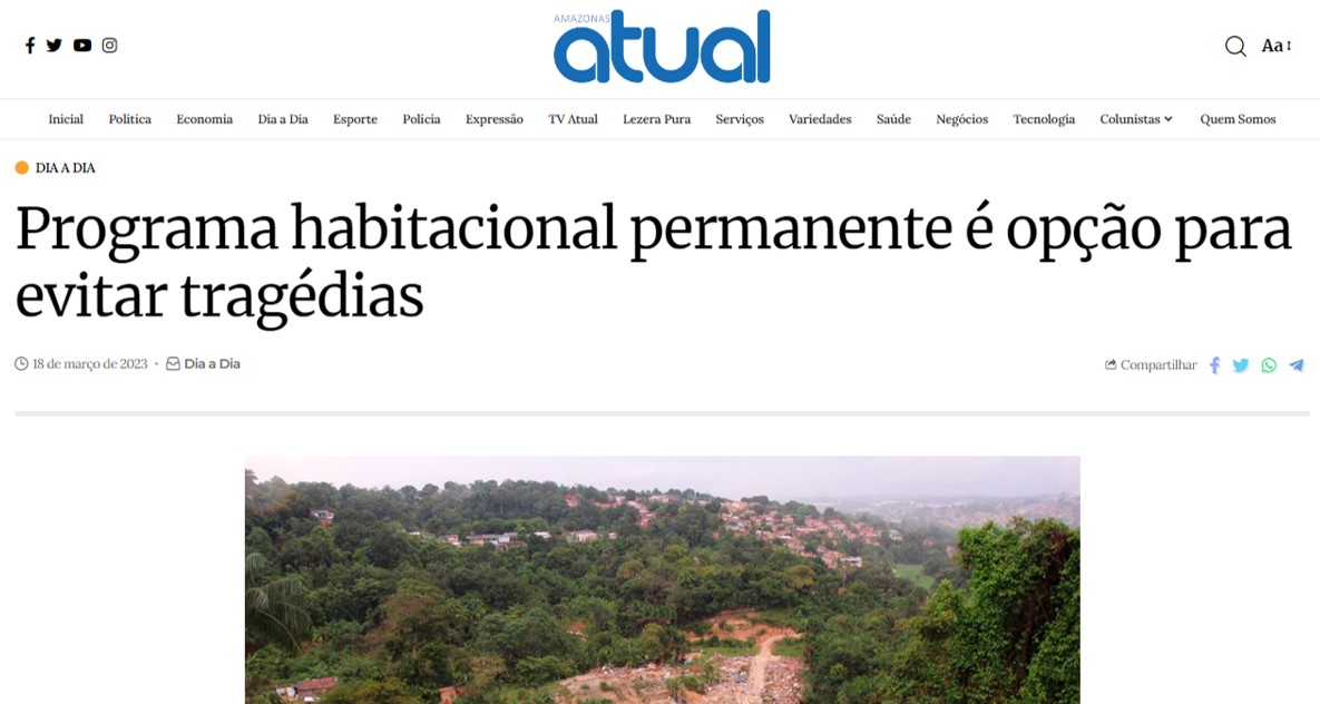 Docente do PPGEOG apresenta sugestões para se evitar tragédias em áreas urbanas de Manaus-AM